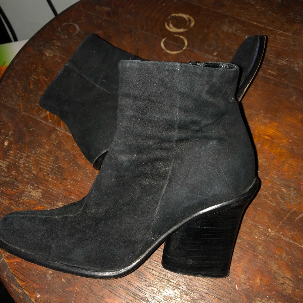 Black velvet booties